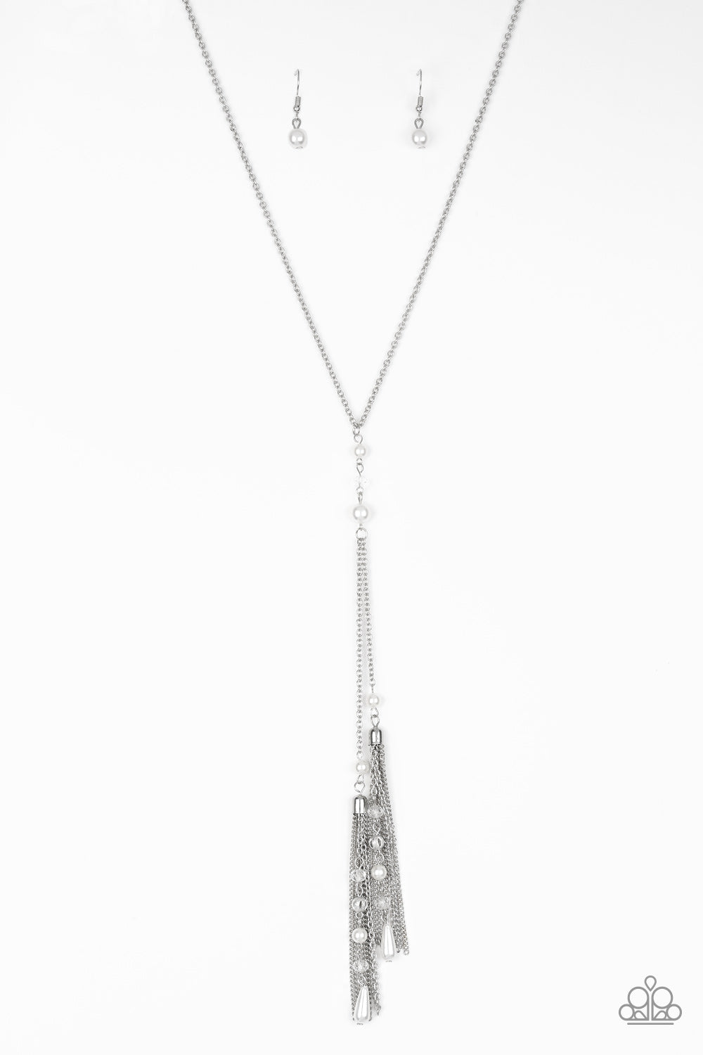 Paparazzi - Timeless Tassels - Silver - Necklace