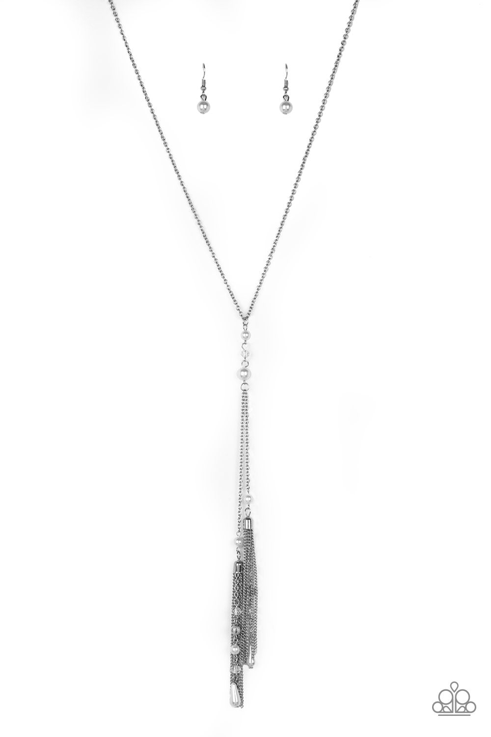 Paparazzi - Timeless Tassels - White - Necklace