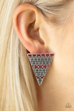 Load image into Gallery viewer, Paparazzi - Terra Tricolor - Red - Earrings
