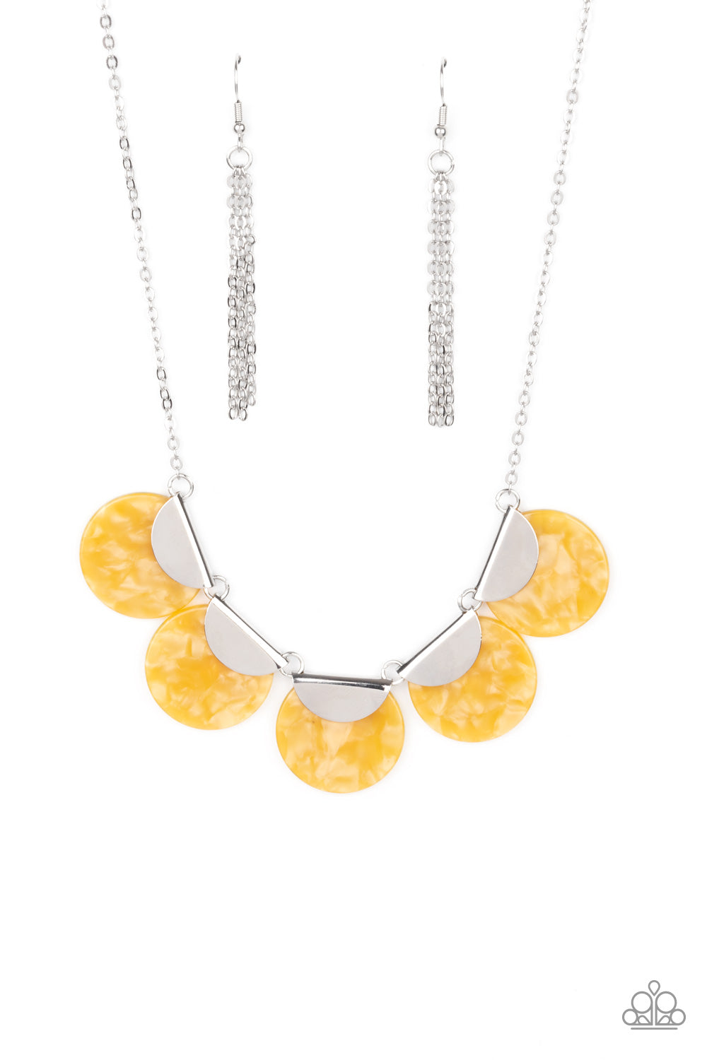 Paparazzi - Mermaid Oasis - Yellow - Necklace