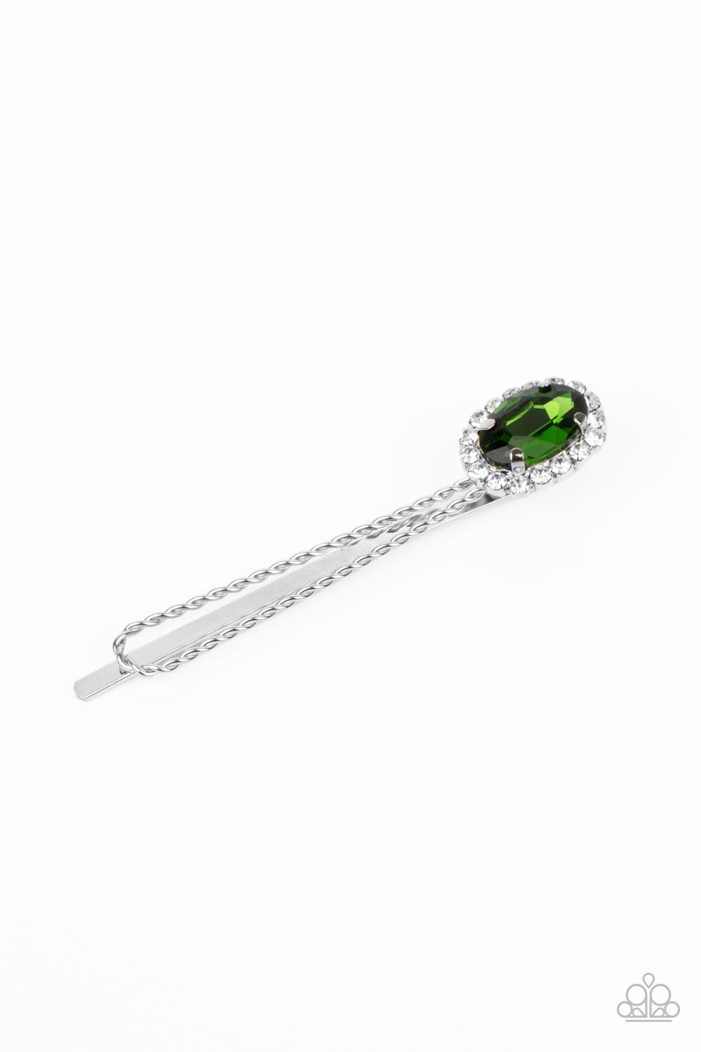 Paparazzi - Gala Glitz - Green - Hair Clip