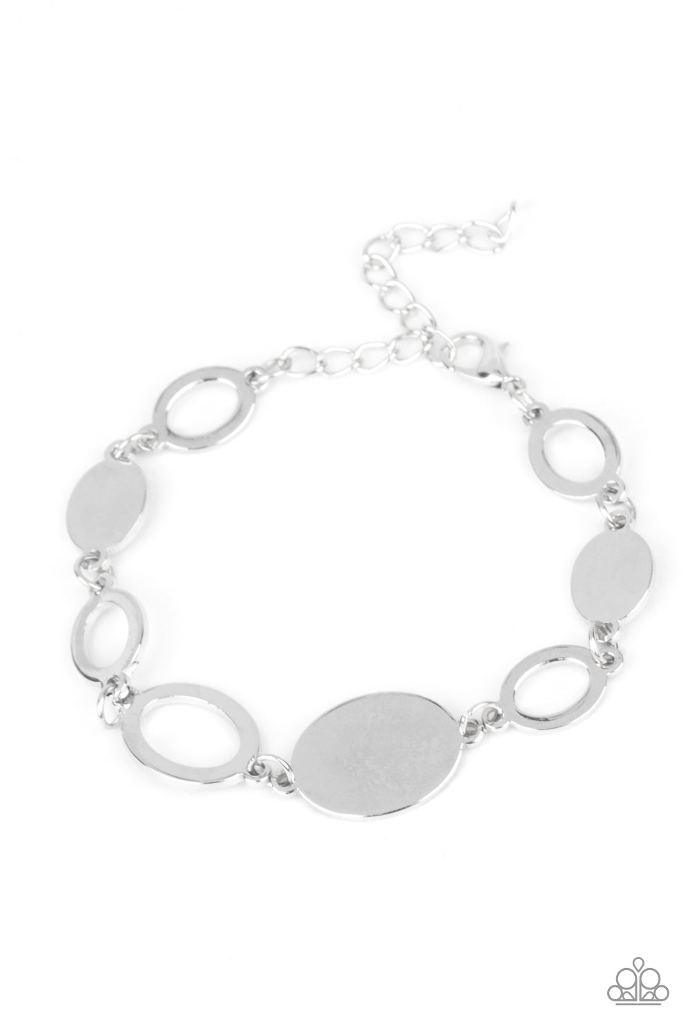 Paparazzi - OVAL and Out - Silver - Bracelet