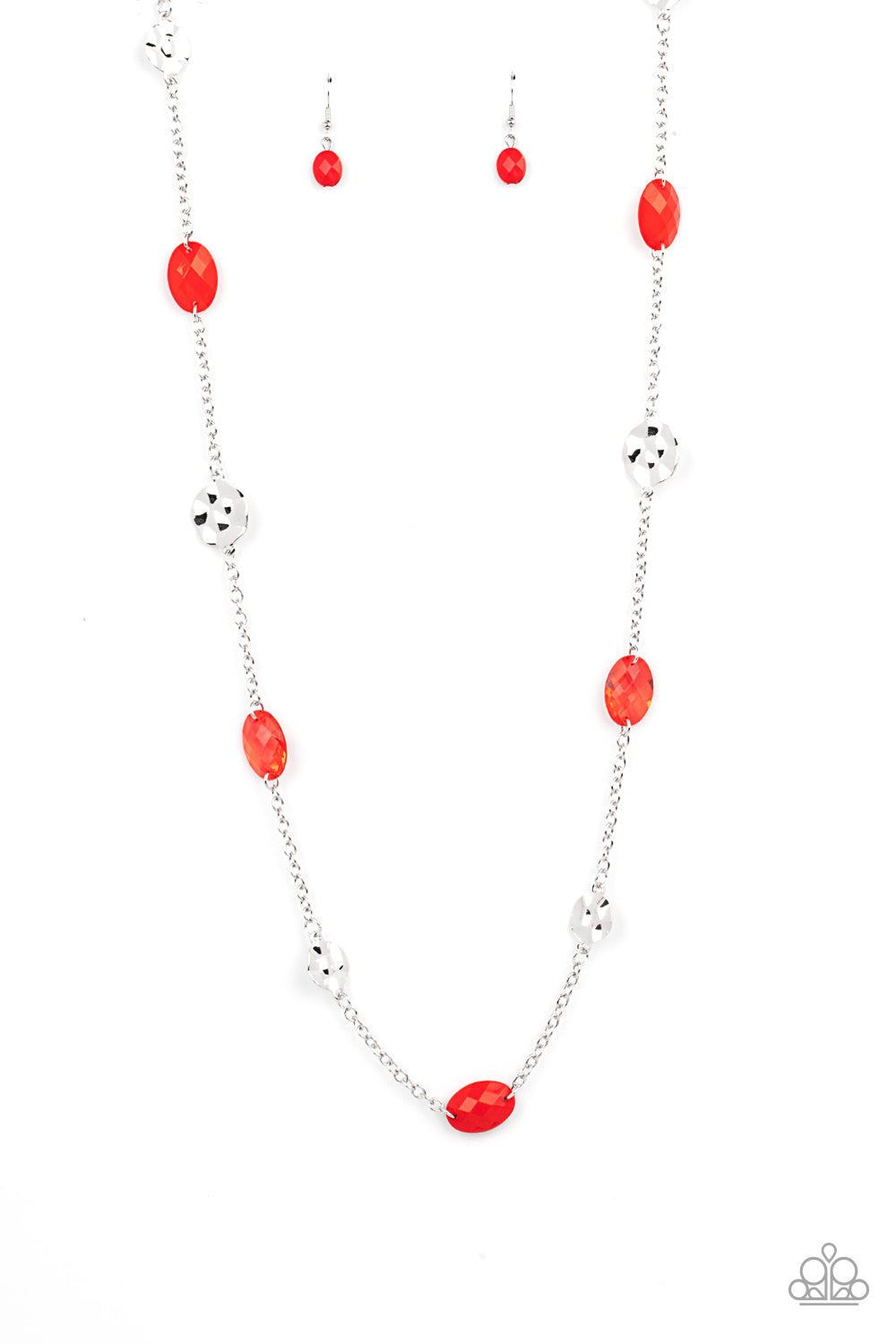 Paparazzi - Glossy Glamorous - Red - Necklace