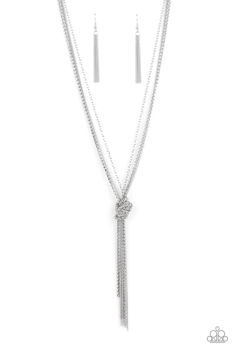 Paparazzi - KNOT All There - Silver - Necklace