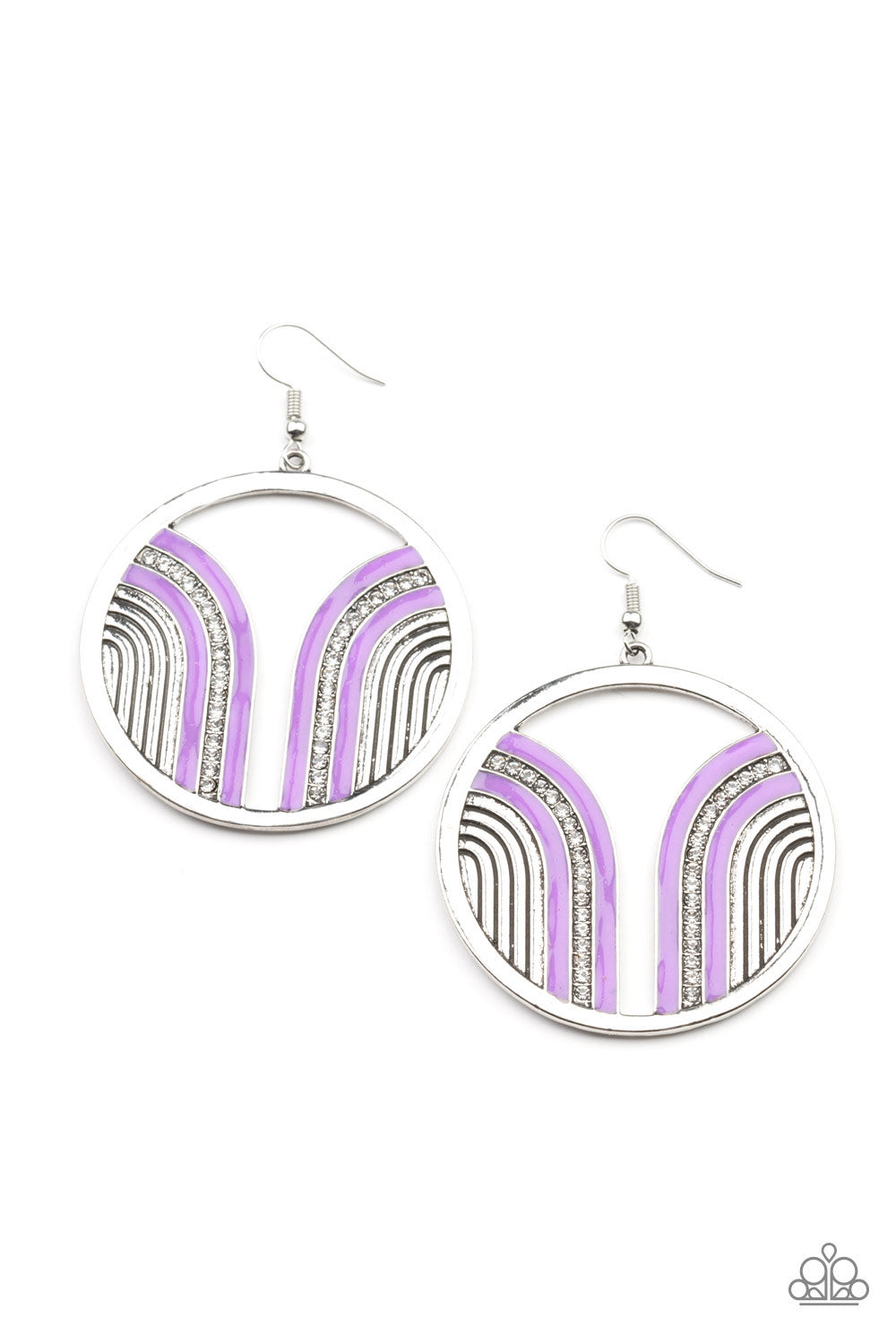 Paparazzi - Delightfully Deco - Purple - Earrings