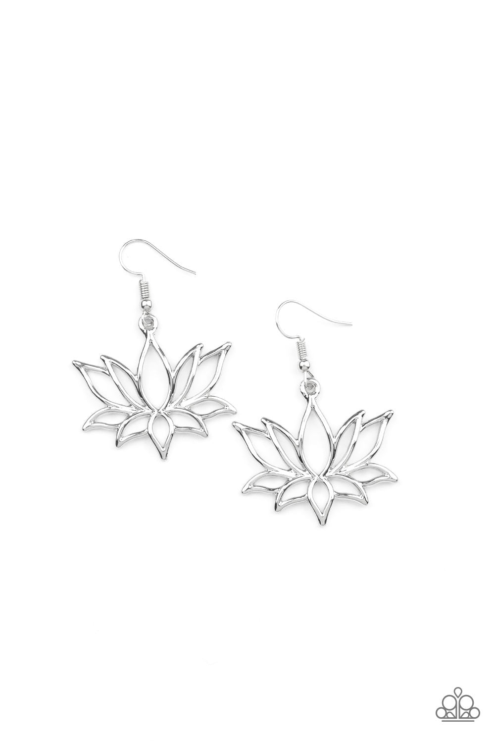 Paparazzi - Lotus Ponds - Silver - Earrings