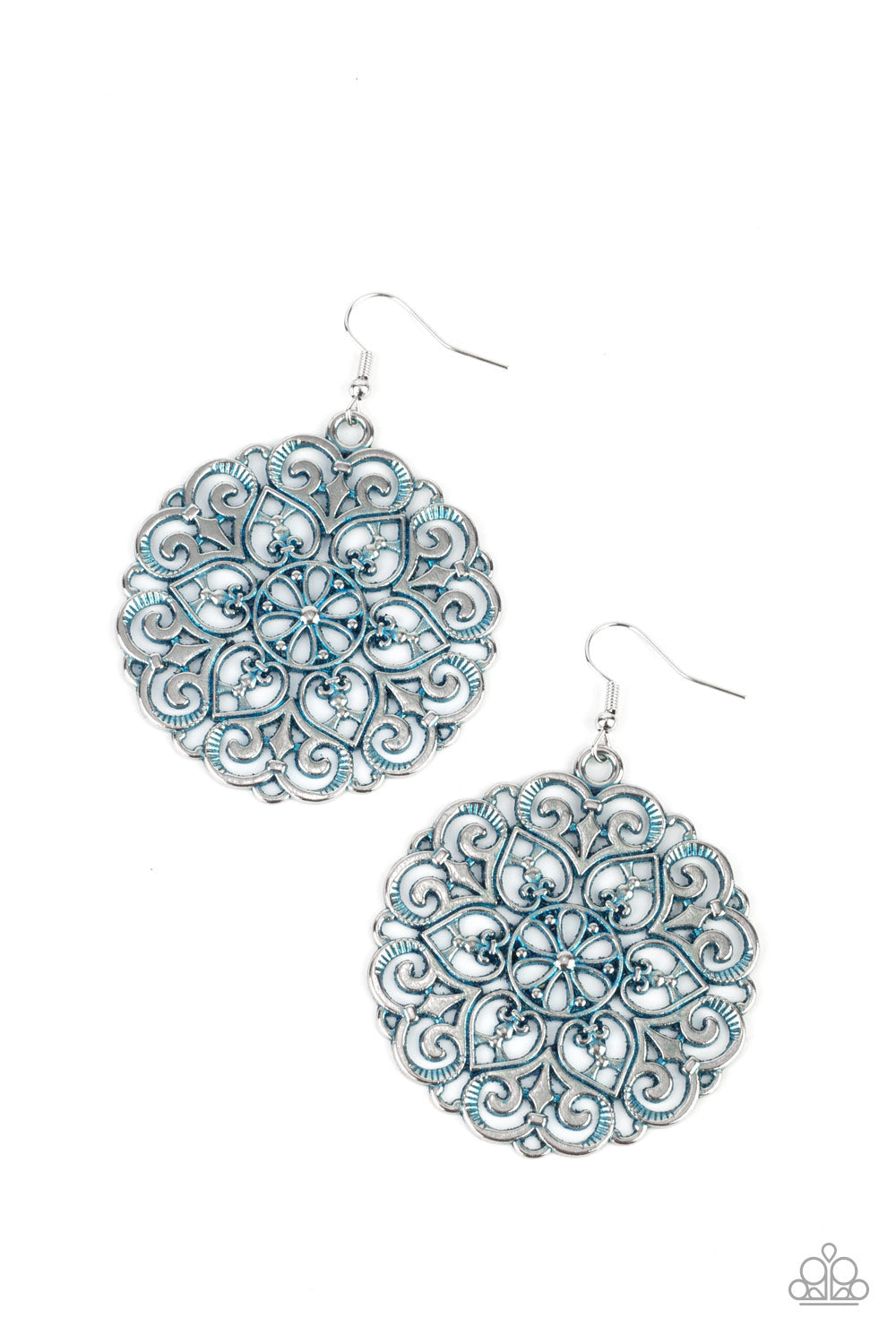 Paparazzi - MANDALA Effect - Blue - Earrings