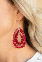 Load image into Gallery viewer, Paparazzi - Prana Party - Red - Earrings
