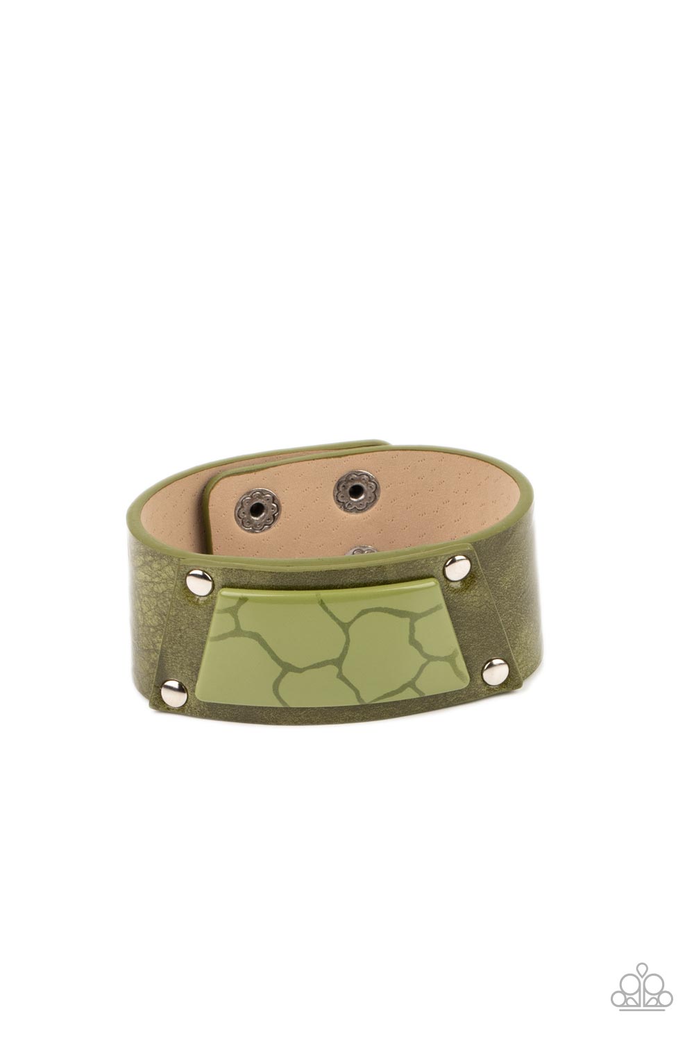 Paparazzi - Geo Glamper - Green - Bracelet