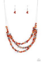 Load image into Gallery viewer, Paparazzi - Placid Pebbles - Orange - Necklace
