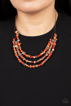 Load image into Gallery viewer, Paparazzi - Placid Pebbles - Orange - Necklace
