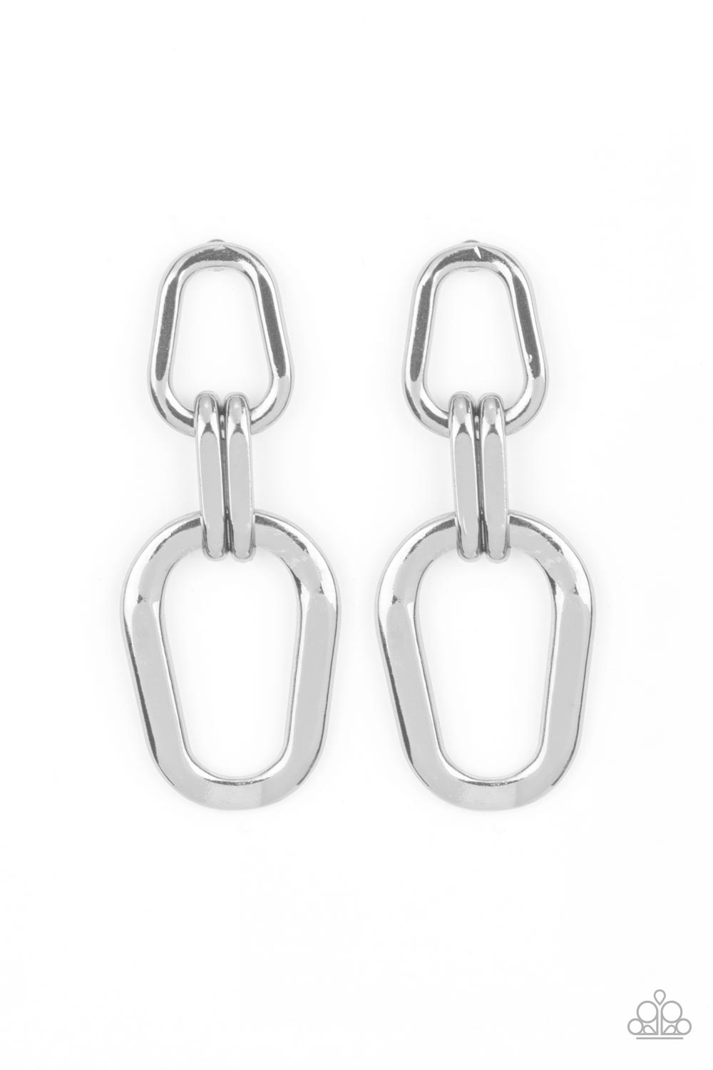 Paparazzi - Harmonic Hardware - Silver - Earrings