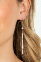 Load image into Gallery viewer, Paparazzi - Skyscraping Shimmer - White - Earrings
