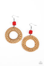 Load image into Gallery viewer, Paparazzi - Wildly Wicker - Red - Earrings
