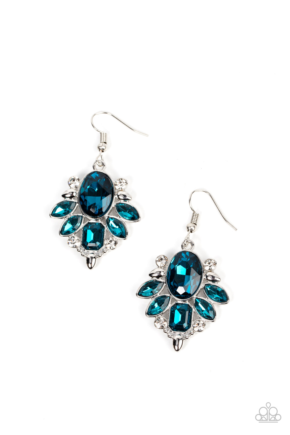 Paparazzi - Glitzy Go-Getter - Blue - Earrings