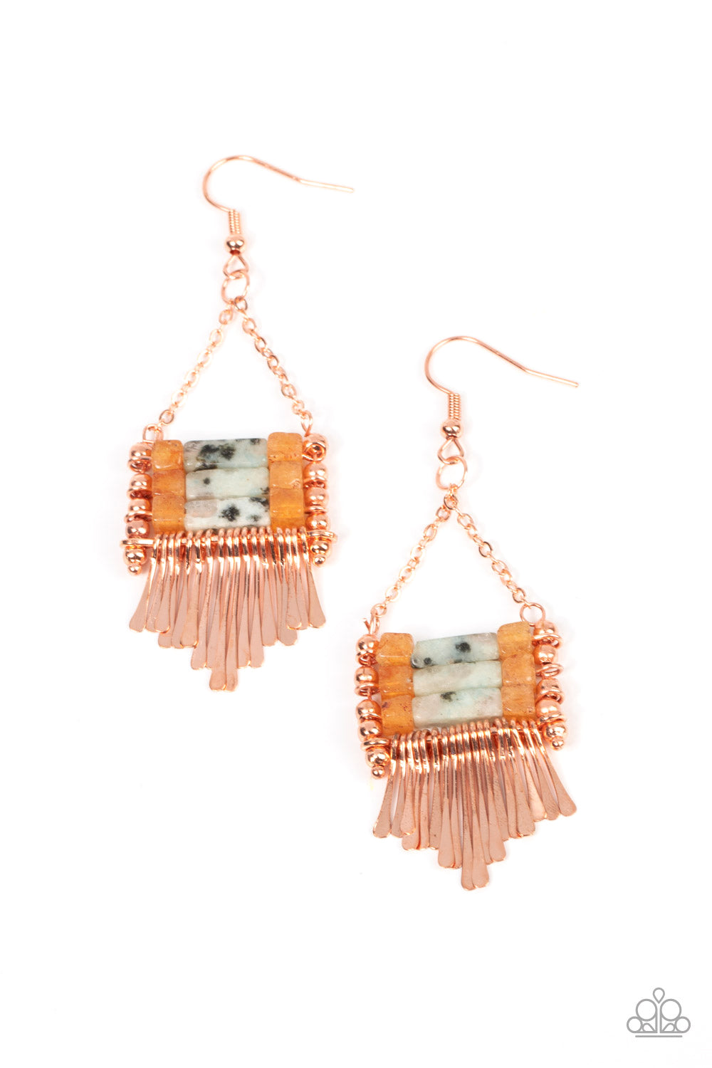 Paparazzi - Riverbed Bounty - Copper - Earrings