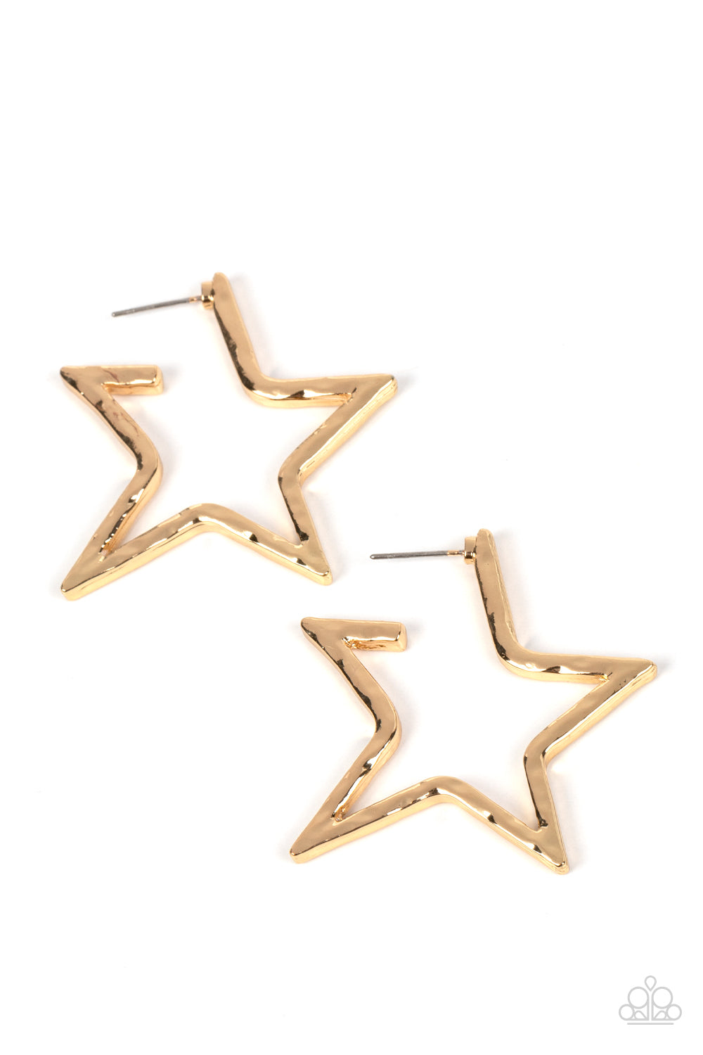 Paparazzi - All-Star Attitude - Gold - Earrings